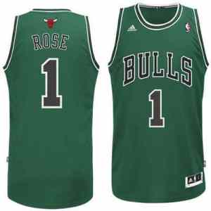 Derrick Rose Chicago Bulls Throwback Jersey St. Patrick's Day