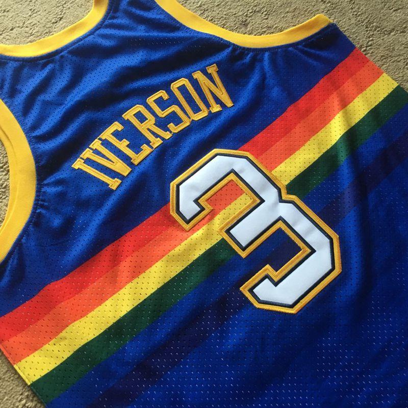 Allen Iverson Denver Nuggets Throwback Jersey - Image 4