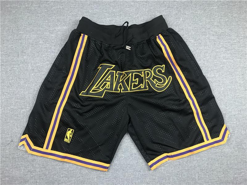 Los Angeles Lakers Black Basketball Shorts - Image 2