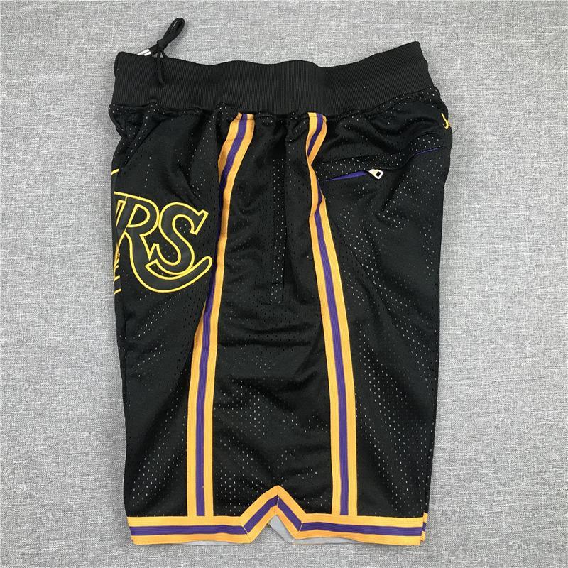 Los Angeles Lakers Black Basketball Shorts - Image 4
