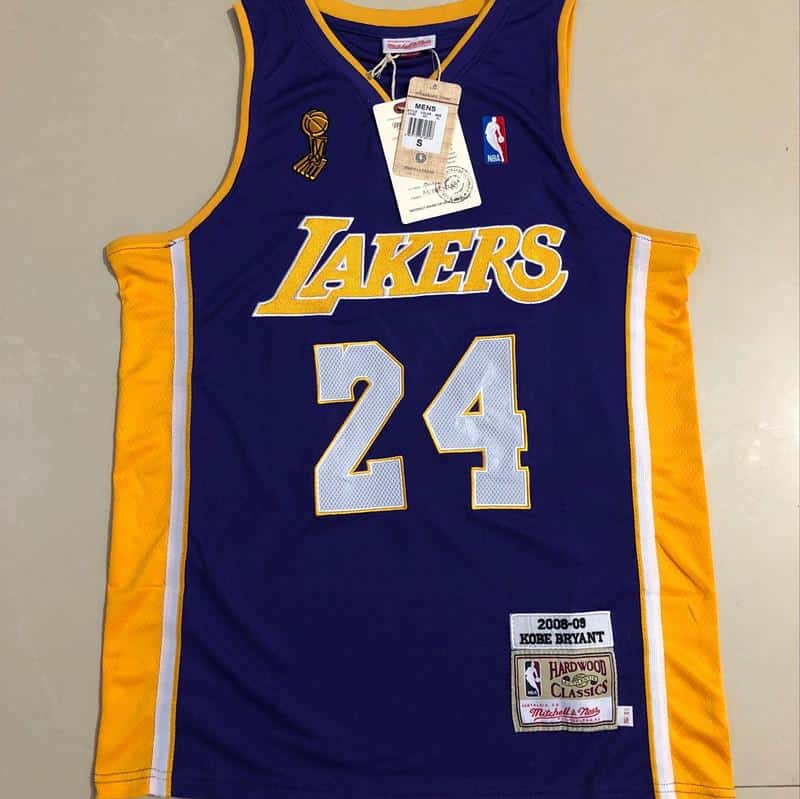 Kobe Bryant #24 Los Angeles Lakers Purple Throwback Jersey - Image 2