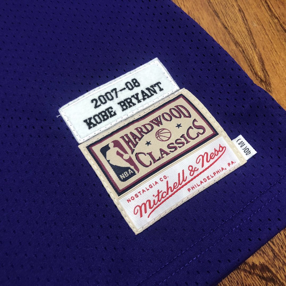 Kobe Bryant #24 Los Angeles Lakers Purple Throwback Jersey - Image 4