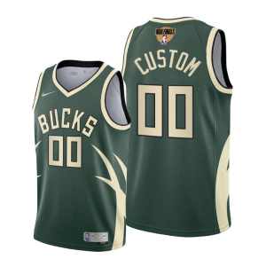 Custom 2021 Finals Milwaukee Bucks Earned Edition Jersey