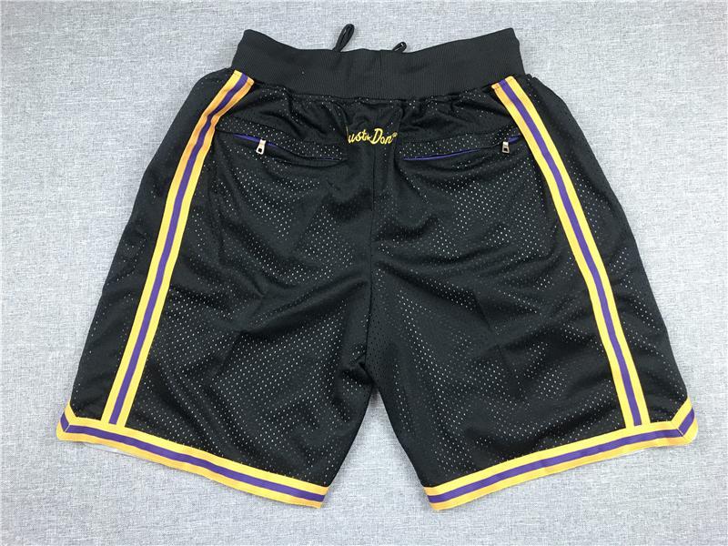 Los Angeles Lakers Black Basketball Shorts - Image 3
