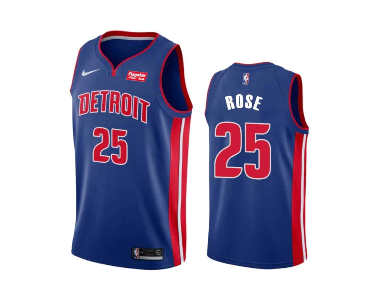 Derrick Rose Detroit Pistons Jersey