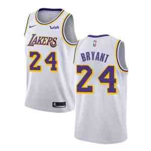 Kobe Bryant #24 Los Angeles Lakers White Jersey