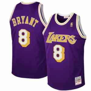 Kobe Bryant #8 Los Angeles Lakers Purple Throwback Jersey