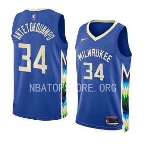 Giannis Antetokounmpo Milwaukee Bucks 2022-23 City Edition Jersey
