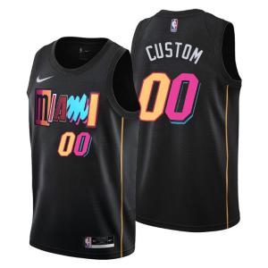 Custom Miami Heats 2021-22 City Edition Authentic Jersey