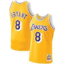 Kobe Bryant #8 Los Angeles Lakers Yellow Throwback Rookie Jersey