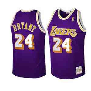 Kobe Bryant #24 Los Angeles Lakers Purple Throwback Jersey
